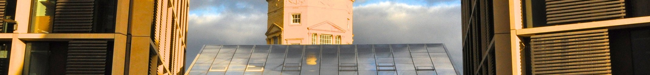 A view of the Radcliffe Observatory over the Andrew Wiles Building